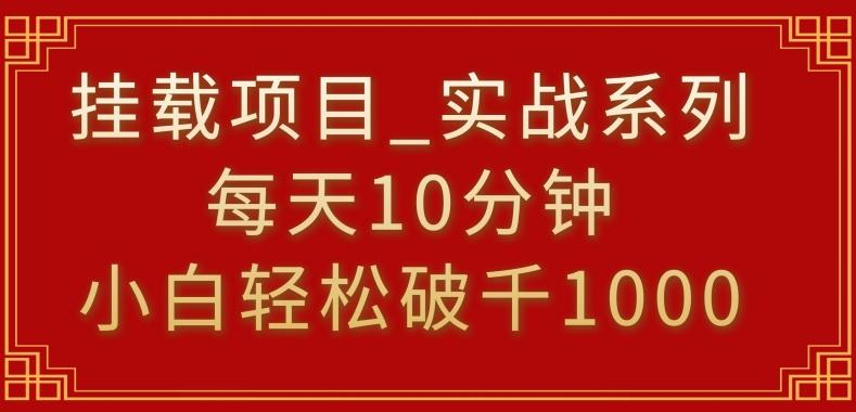 挂载项目，小白轻松破1000，每天10分钟，实战系列保姆级教程【揭秘】-梦凌网创