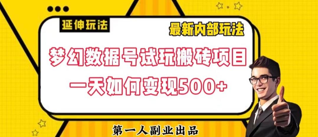 数据号回归玩法游戏试玩搬砖项目再创日入500+【揭秘】-梦凌网创