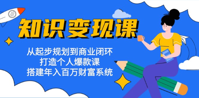 知识变现课：从起步规划到商业闭环 打造个人爆款课 搭建年入百万财富系统-梦凌网创