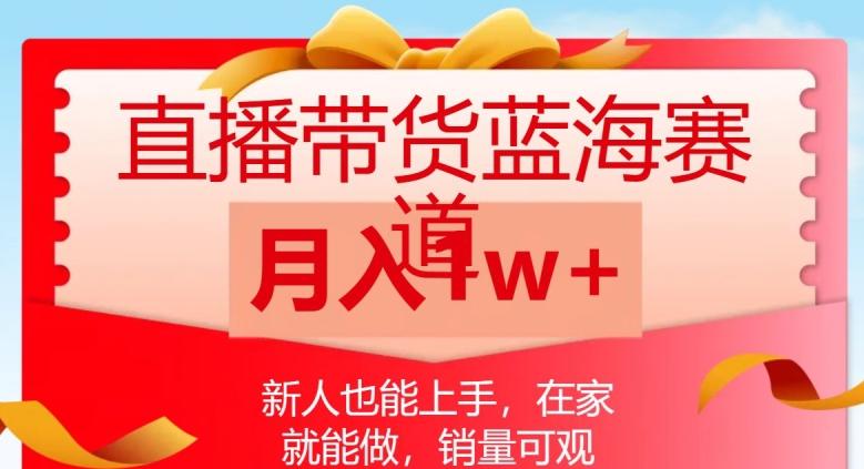 直播带货蓝海赛道，新人也能上手，在家就能做，销量可观，月入1w【揭秘】-梦凌网创