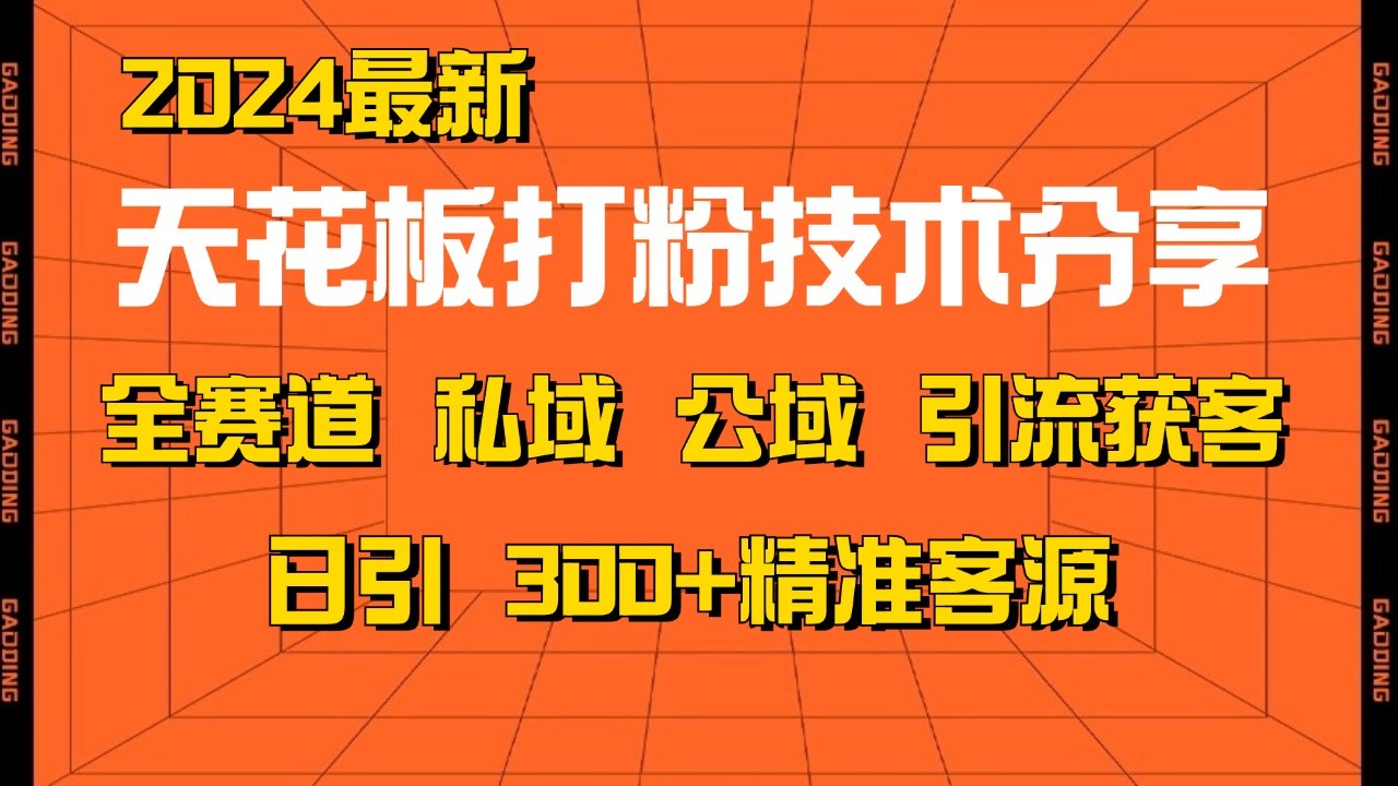 天花板打粉技术分享，野路子玩法 曝光玩法免费矩阵自热技术日引2000+精准客户-梦凌网创