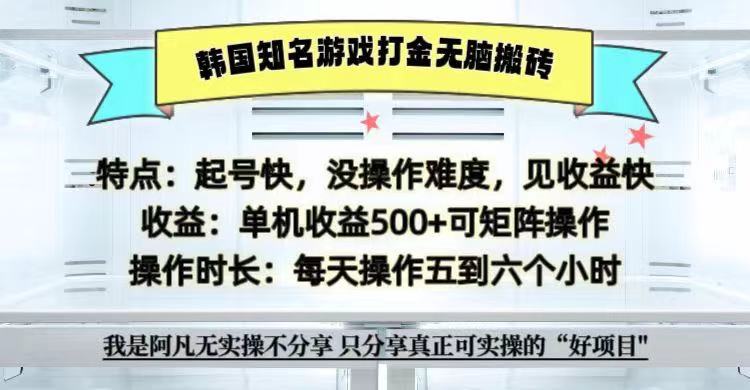 全网首发海外知名游戏打金无脑搬砖单机收益500+ 即做！即赚！当天见收益！-梦凌网创
